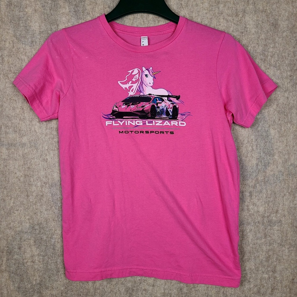 Flying Lizard Motorsport Pink Unicorn Sparklefarts t-shirt Youth XL Lambo Racing